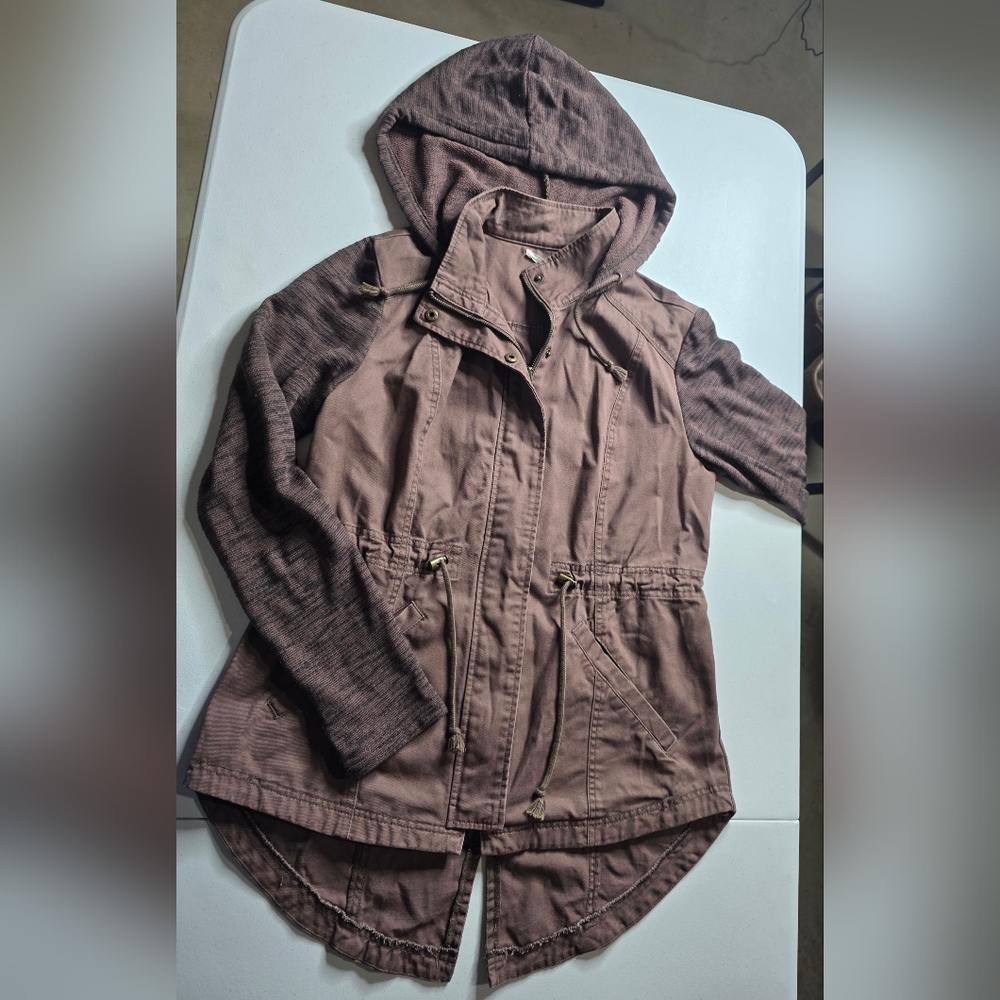 Women's Brown Hooded Jacket